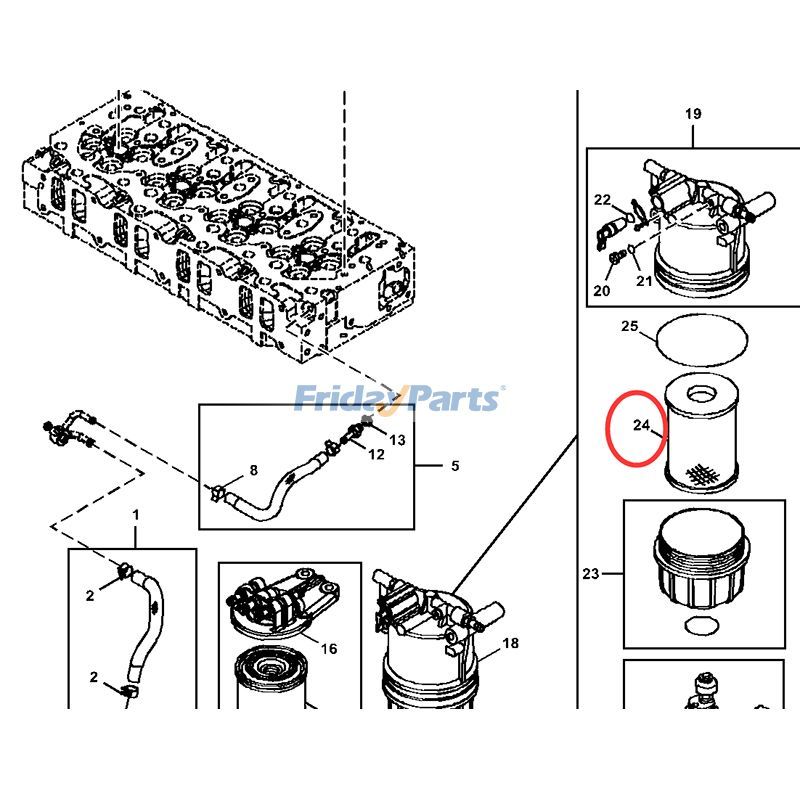  Filter Element For JOHN DEERE