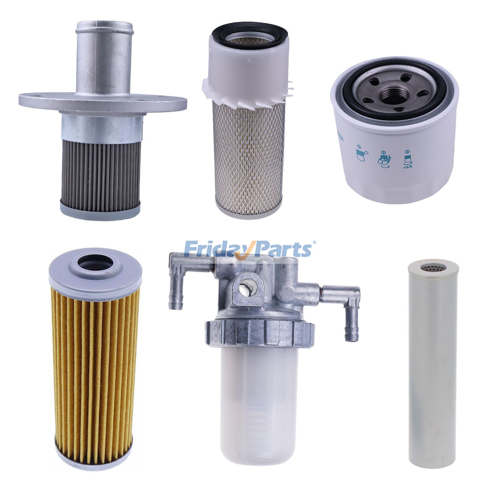 Kit de filtros 21U-60-32120 21U-60-32210 YM121120-12901 YM119810-55650 YM129335-55700 YM129150-35151 para excavadora Komatsu PC28UU-2