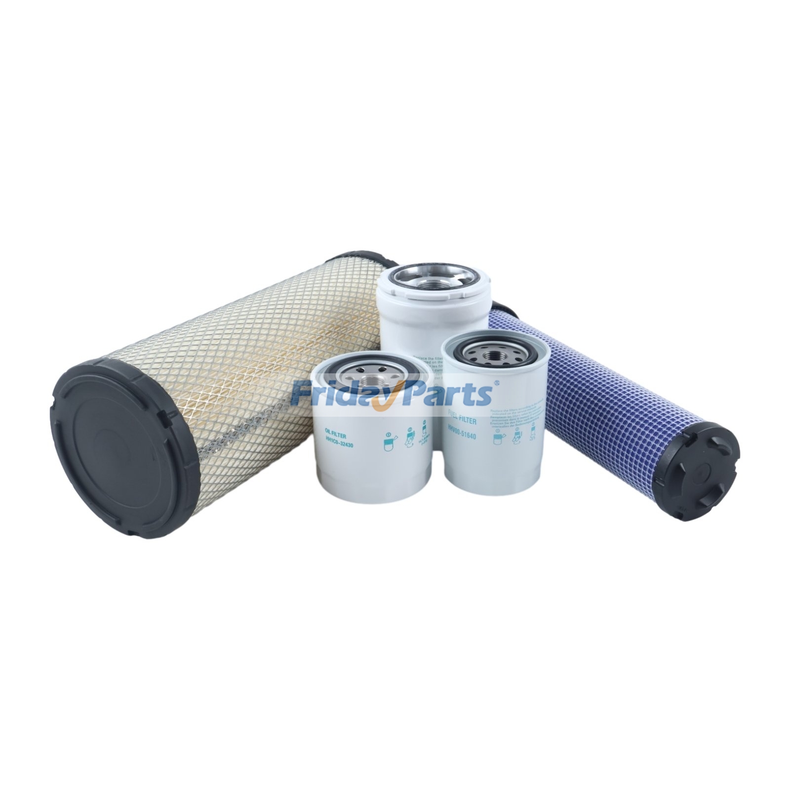 Filter Kit 59800-26110 HHV00-51640 HHTA0-59900 1C010-32430 for Kubota Loader SVL75-2 SVL75-2C