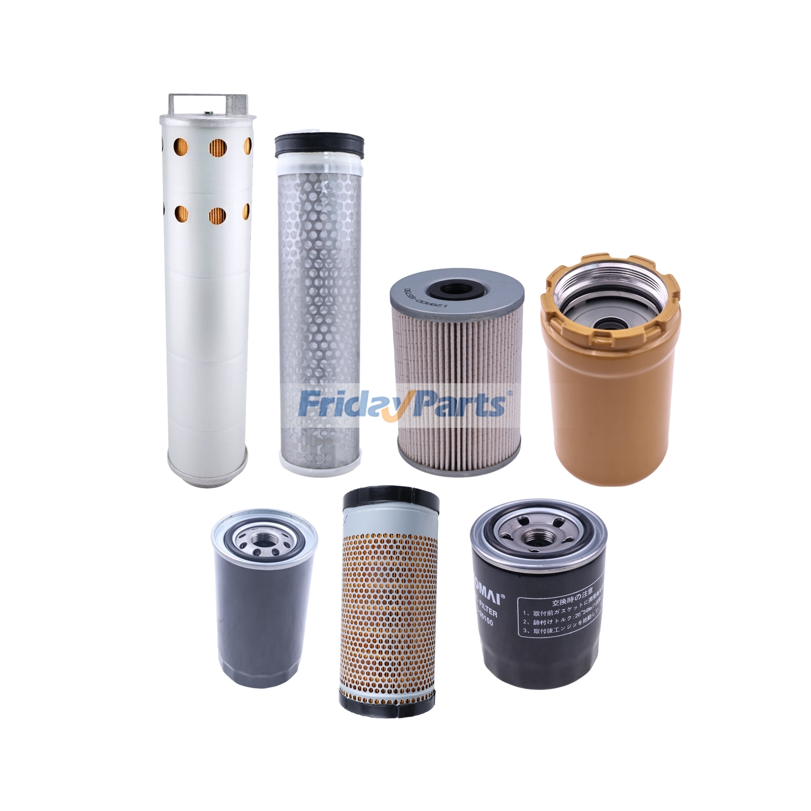 Filtersatz AT542145 MIU802154 MIU800650 für Yanmar-Motor 4TNV98C, John Deere Bagger 75G 85G