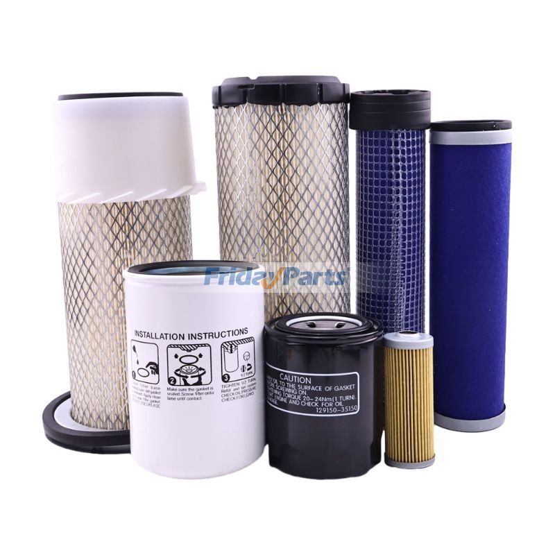 Filter Kit CH12881 M802606 M801101 M131802 M806419 RG25644 for Yanmar Engine 3TNE84 John Deere Compact Utility Tractor 790