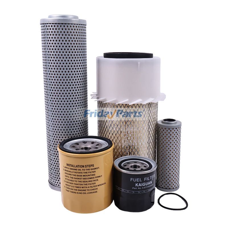 Kit de filtros para motor Isuzu 4JB1 Excavadora Hitachi EX60UR EX60URG