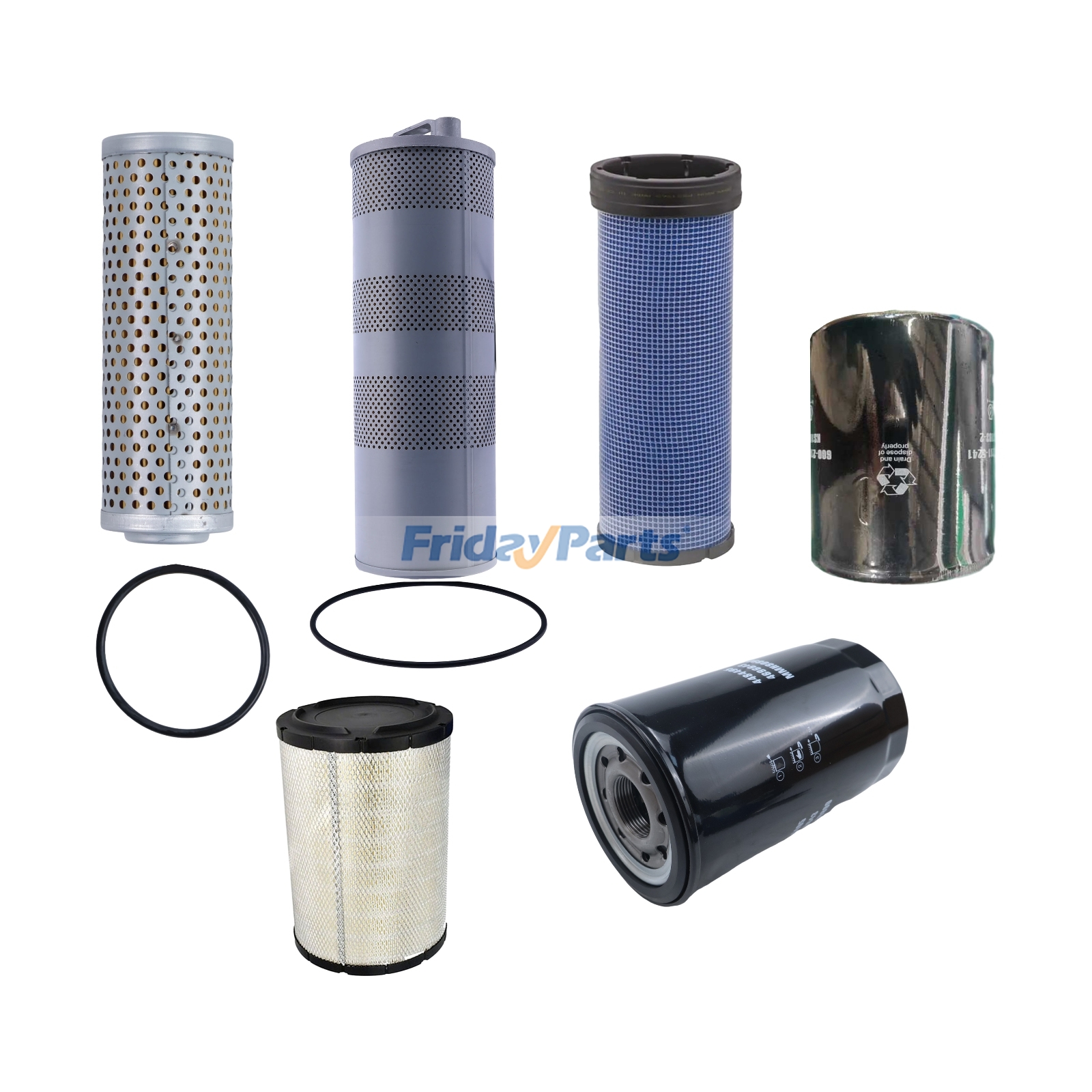 Filter Kit for John Deere Excavator 225C - Replaces Donaldson P550596 P552564 P502270 P173238 P821938 P821963