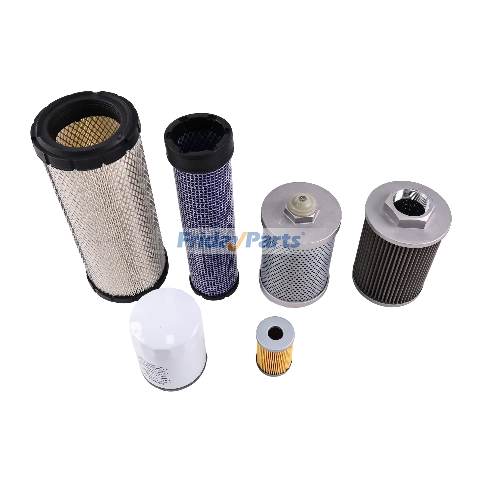 Filter Service Kit HH151-32430 RD411-62120 RA211-51280 RD411-62210 R2401-42280 R1401-42270 for Kubota Excavator  KX121-3