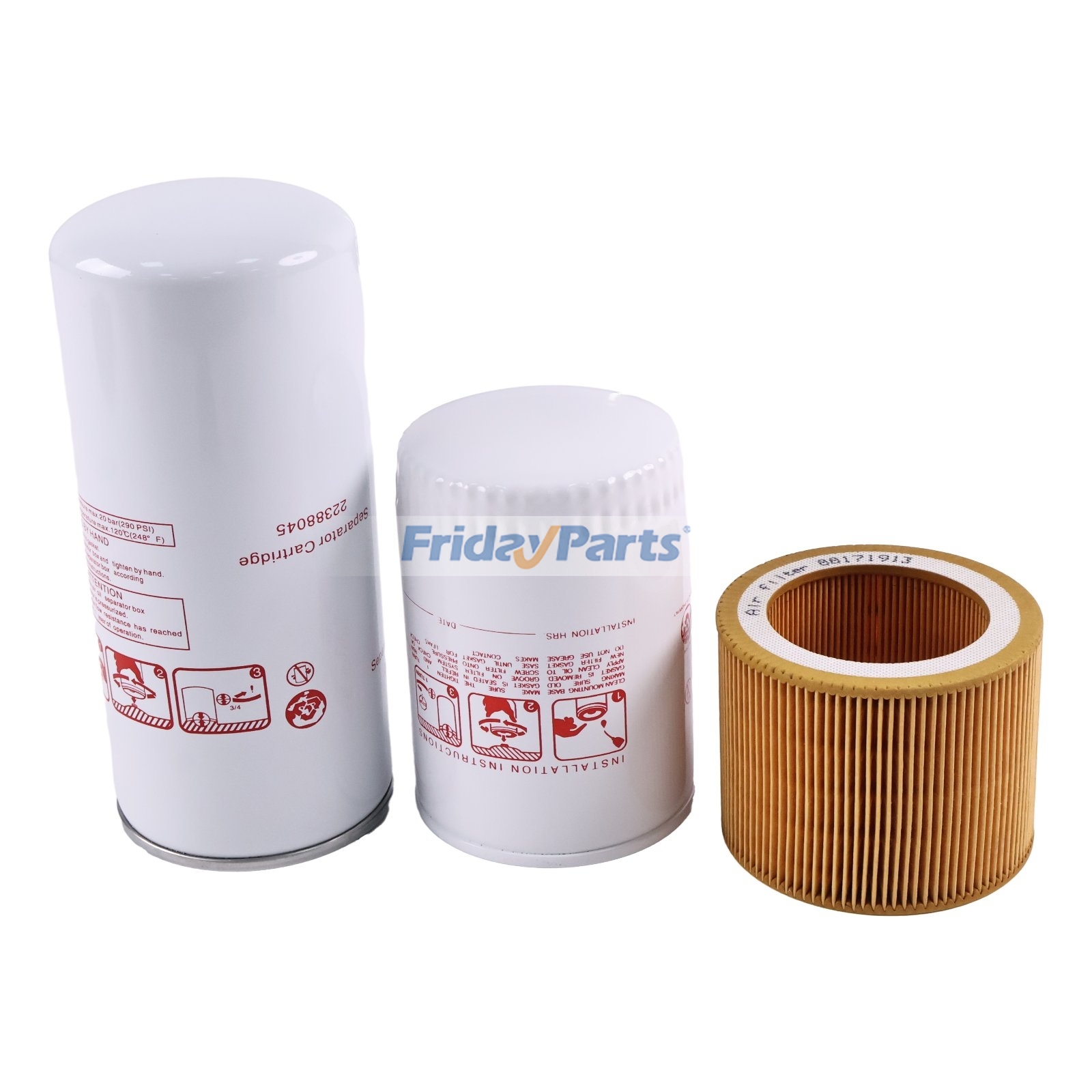 Kit de filtros 22388045 39329602 88171913 para compresor de aire Ingersoll Rand de 5 a 15 HP serie UP6 de FridayParts