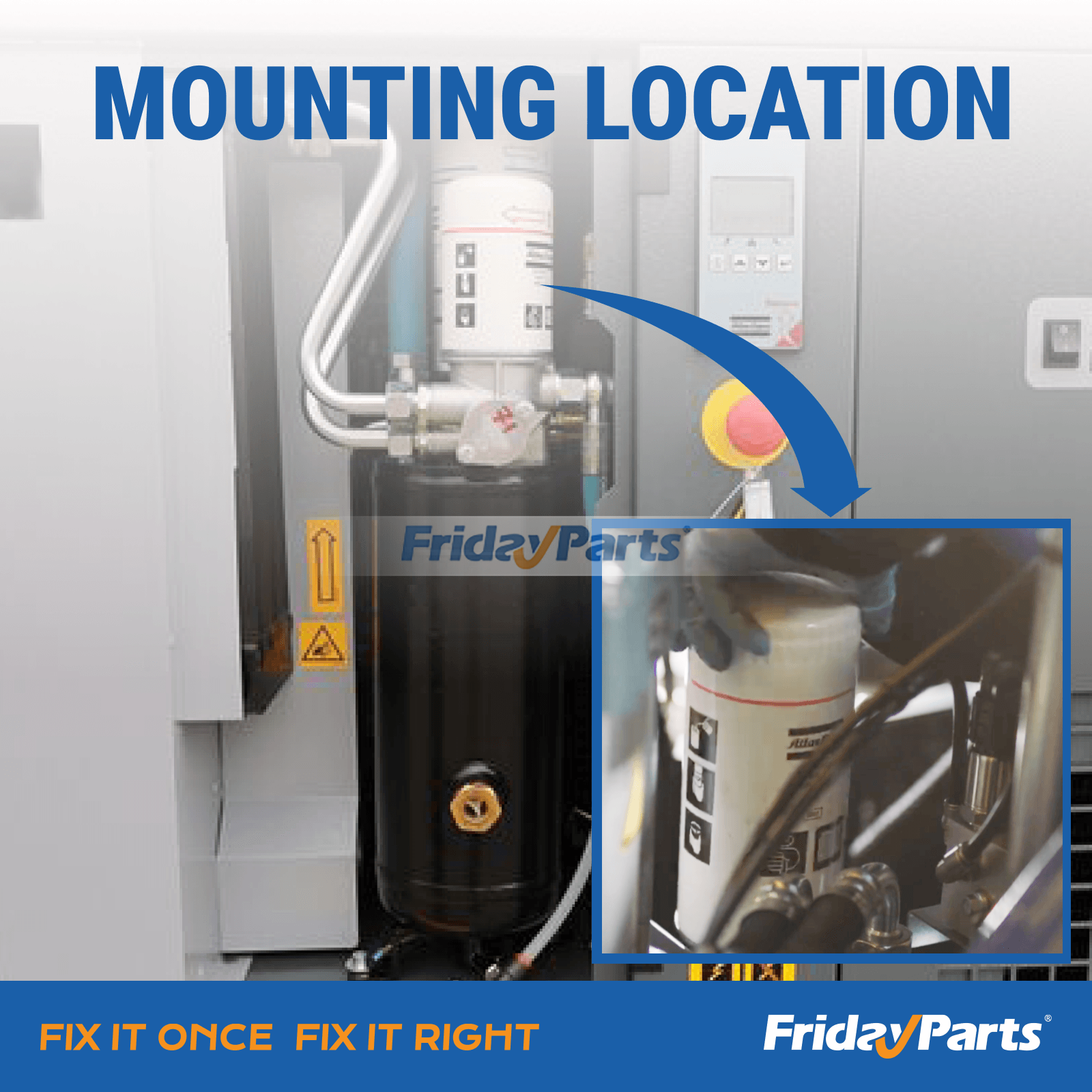 Rotary Screw Air Compressor Filter Kit Maintenance Example