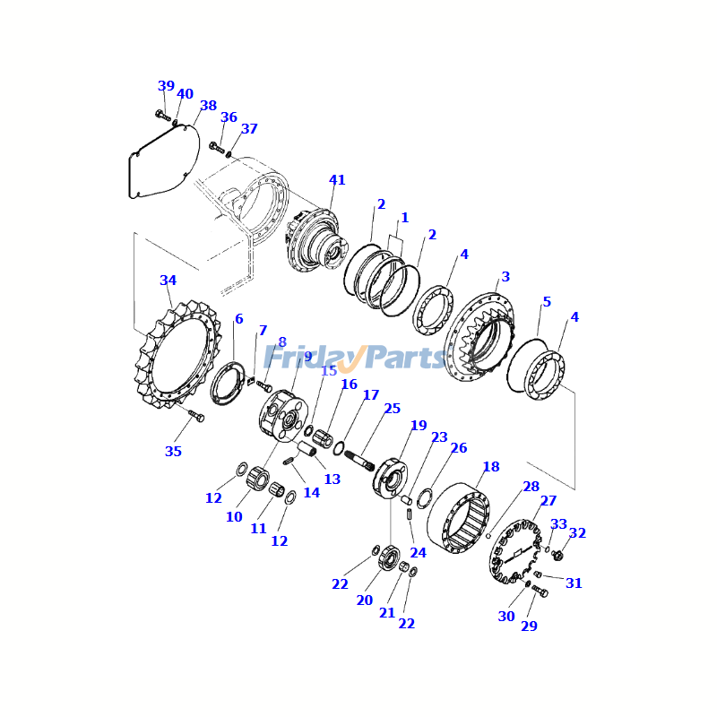 Final Drive Assembly for Excavator