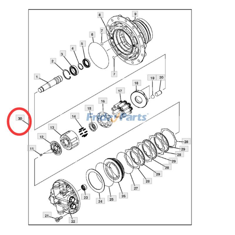 エクスカベーター ファイナルドライブモーター