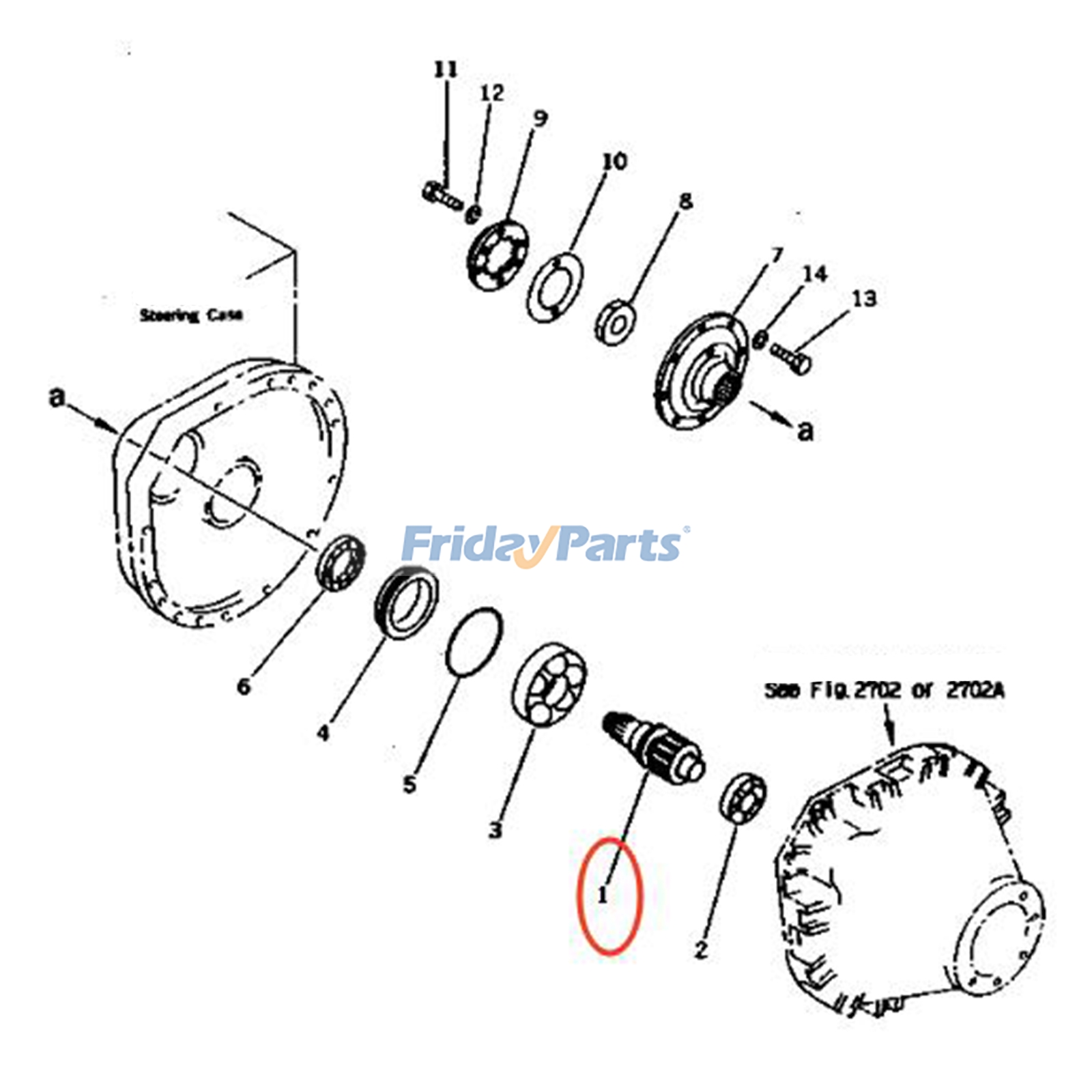 Final Drive Pinion Shaft For KOMATSU Dozer