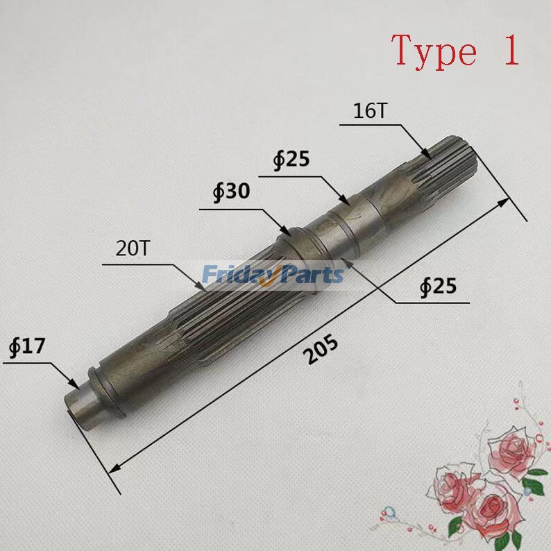 Final Drive Travel Motor Shaft SAA4D102E SAA4D95LE for Excavator