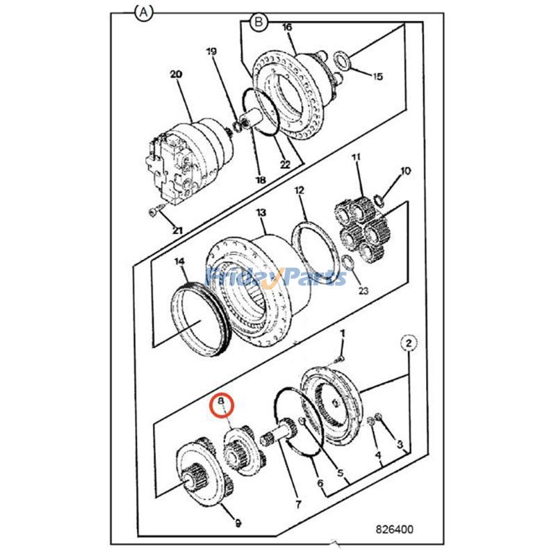 First Planetary Reduction Gear Set for Excavator