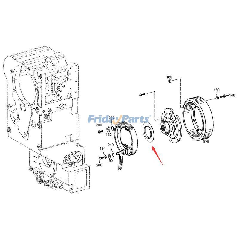 Placa de fijación 4644309008 para caja de cambios de transmisión ZF 4WG180 4WG200 SDLG Cargadora de ruedas LG958L Para ZF