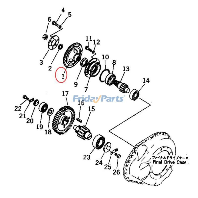 Flange D135A-1 D155W-1 for Dozer