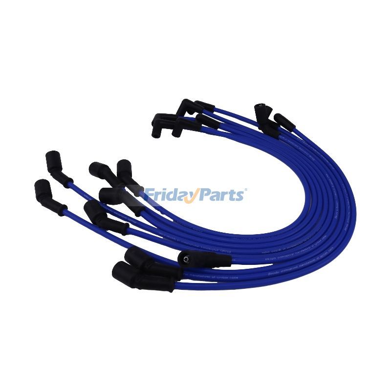 Juego de cables de encendido de bujía de tapa plana 84-863656A1 para inyección de combustible multipunto Mercruiser MPI V8 6.2L