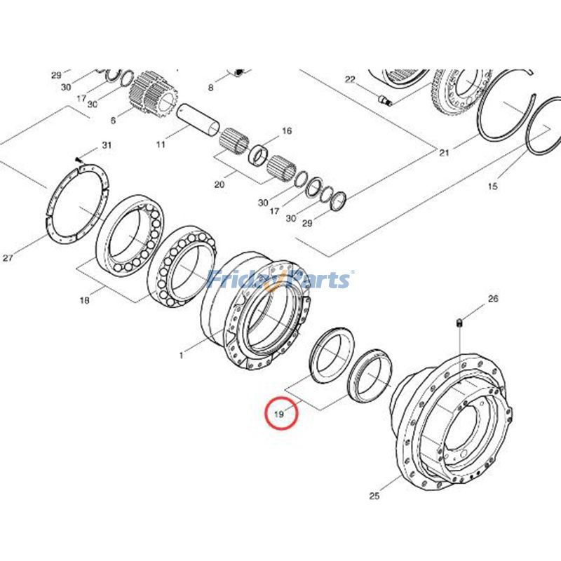 Floating Seal for Komatsu Doosan Daewoo SOLAR280LC-III SOLAR290LC-V SOLAR290LL SOLAR300LC-V for Excavator