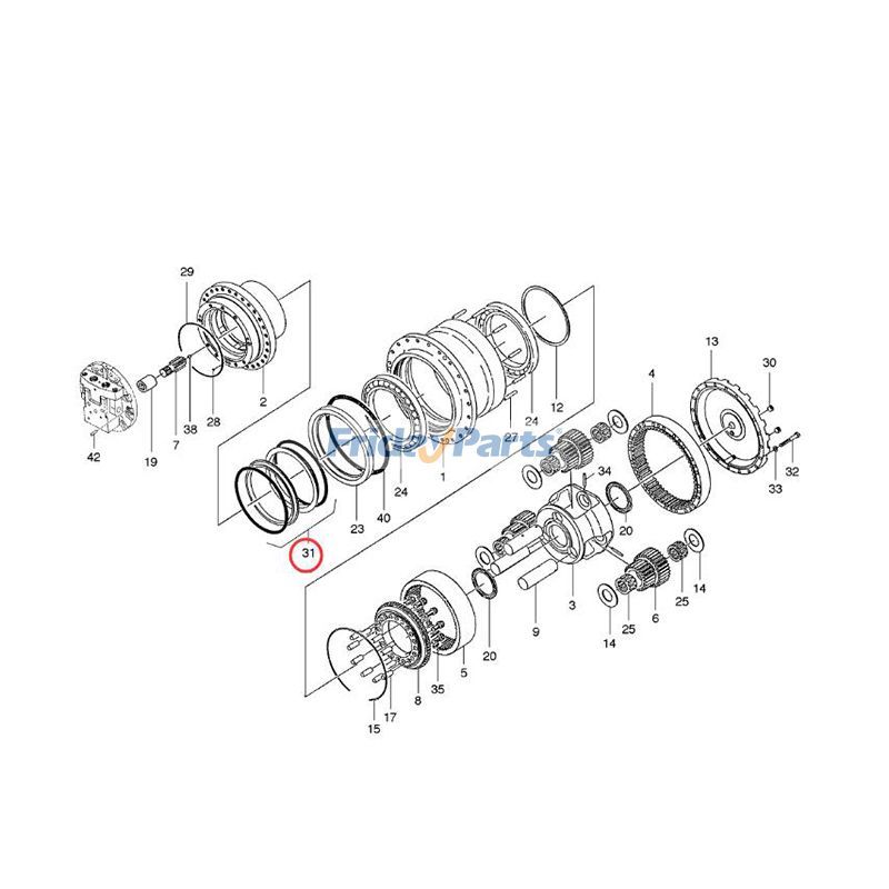 Floating Seal for Komatsu Doosan SOLAR155LC-V SOLAR170LC-V SOLAR175LC-V SOLAR175LC-V SOLAR150LC-V for Excavator