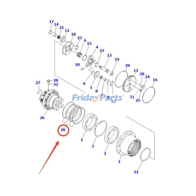 Floating Seal Assembly for Excavator