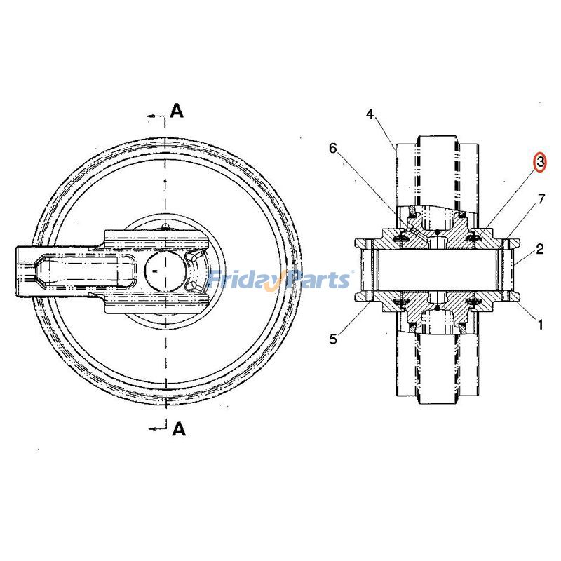 Joint d'huile flottantpour Pelle