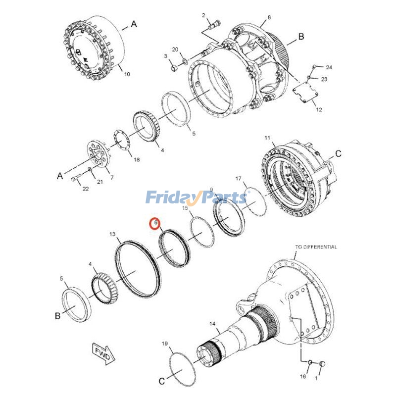 Joint d'huile flottantpour Camion Tout-Terrain