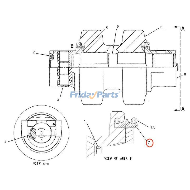 Joint d'huile flottantpour Pelle