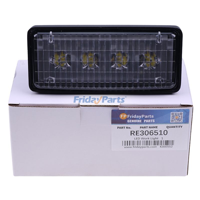 Lampe de travail LED rectangulaire 2"x5" 10-30V 20W CREE 2000lm 6000K RE306510 RE161288 RE37450 RE577572 pour tracteur John Deere 4040 4240 6200 6300 7210 7410 7510 8110T 8210T