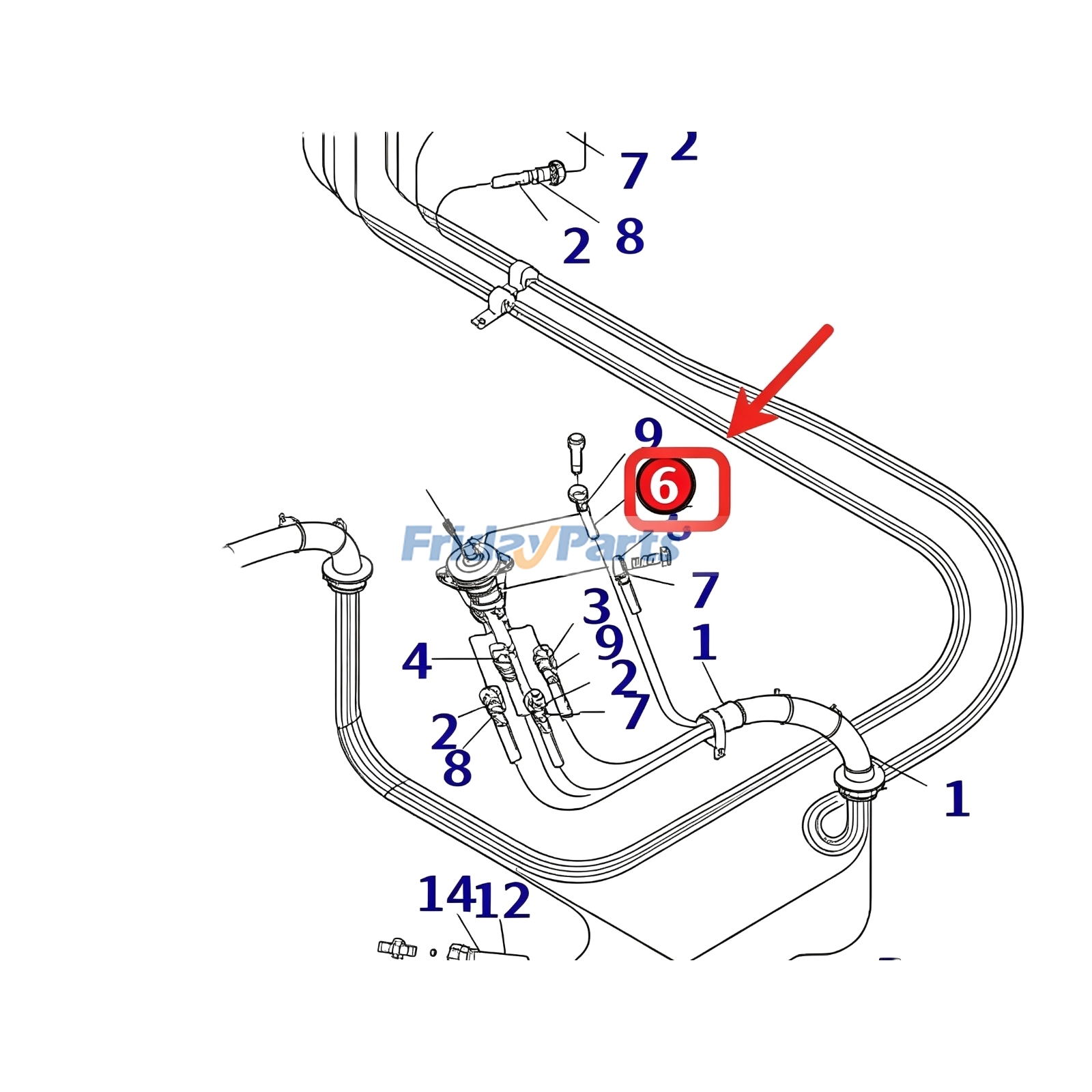 Floor Frame PPC Line Hose for Excavator