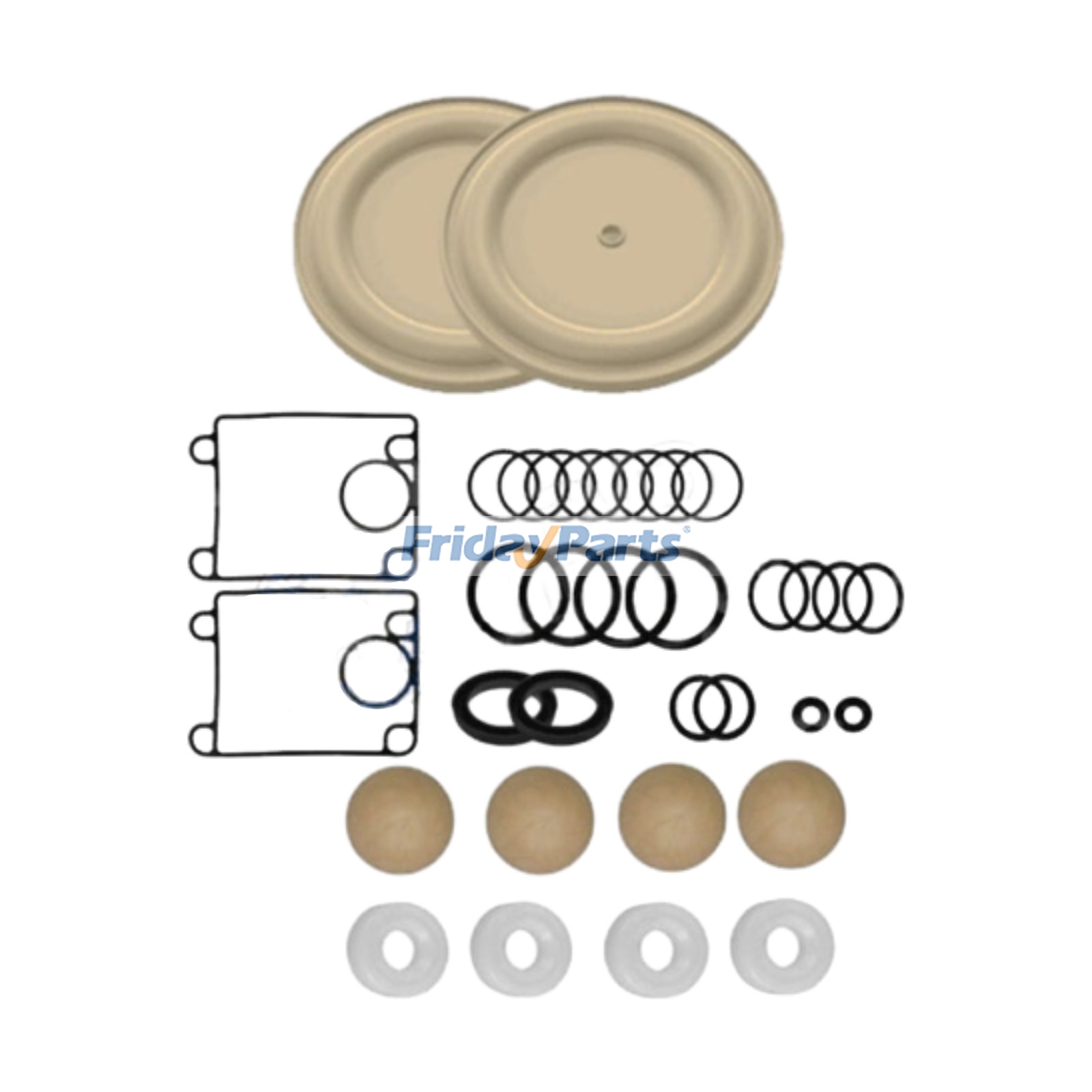 Kit de reparación de extremo de fluido con asiento 637391-PAA para bomba de diafragma ARO PD15E PD15P PE15P