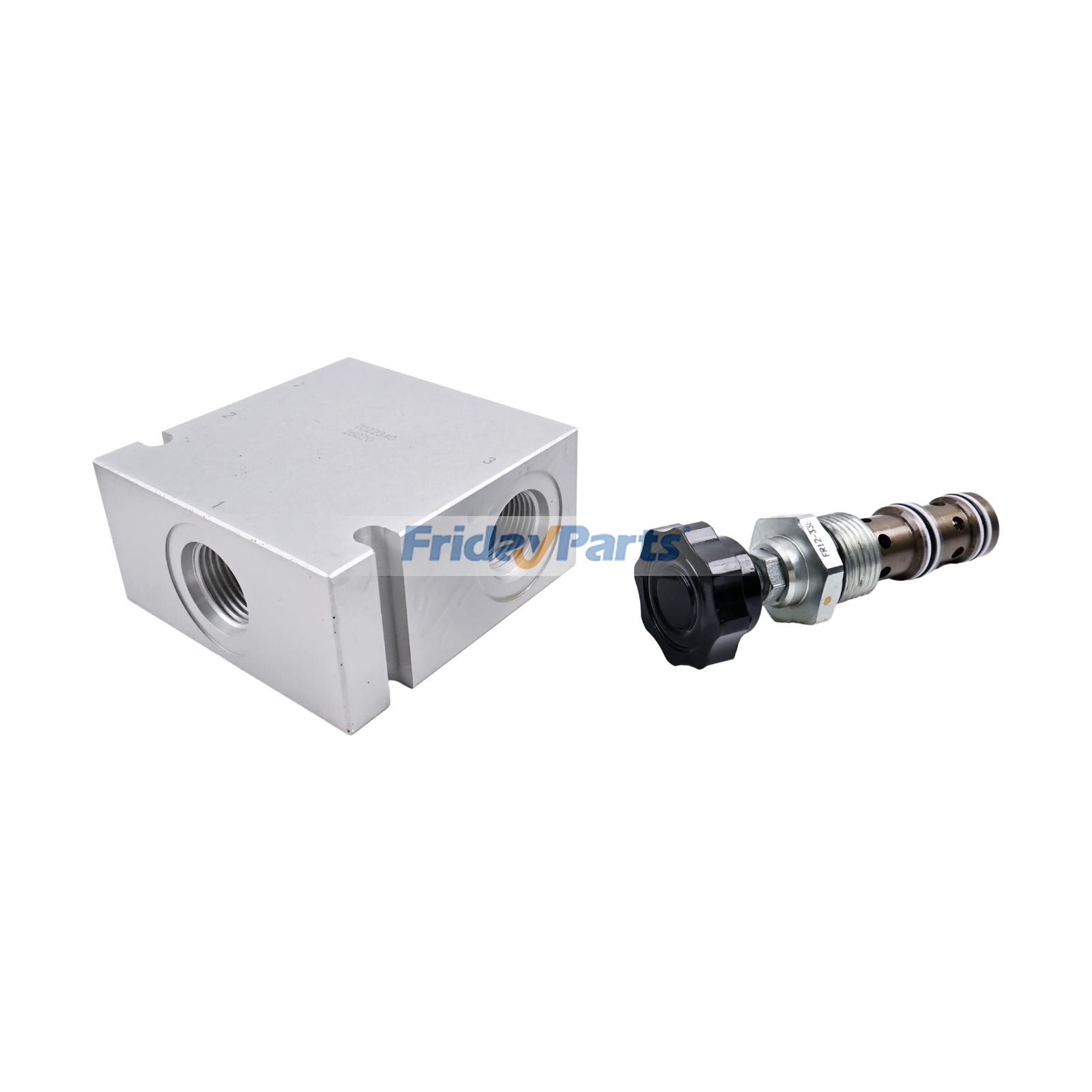 Fluid Power Flow Regulator Control Valve Block Replacement for Hydraforce FR12-33E-12T-N