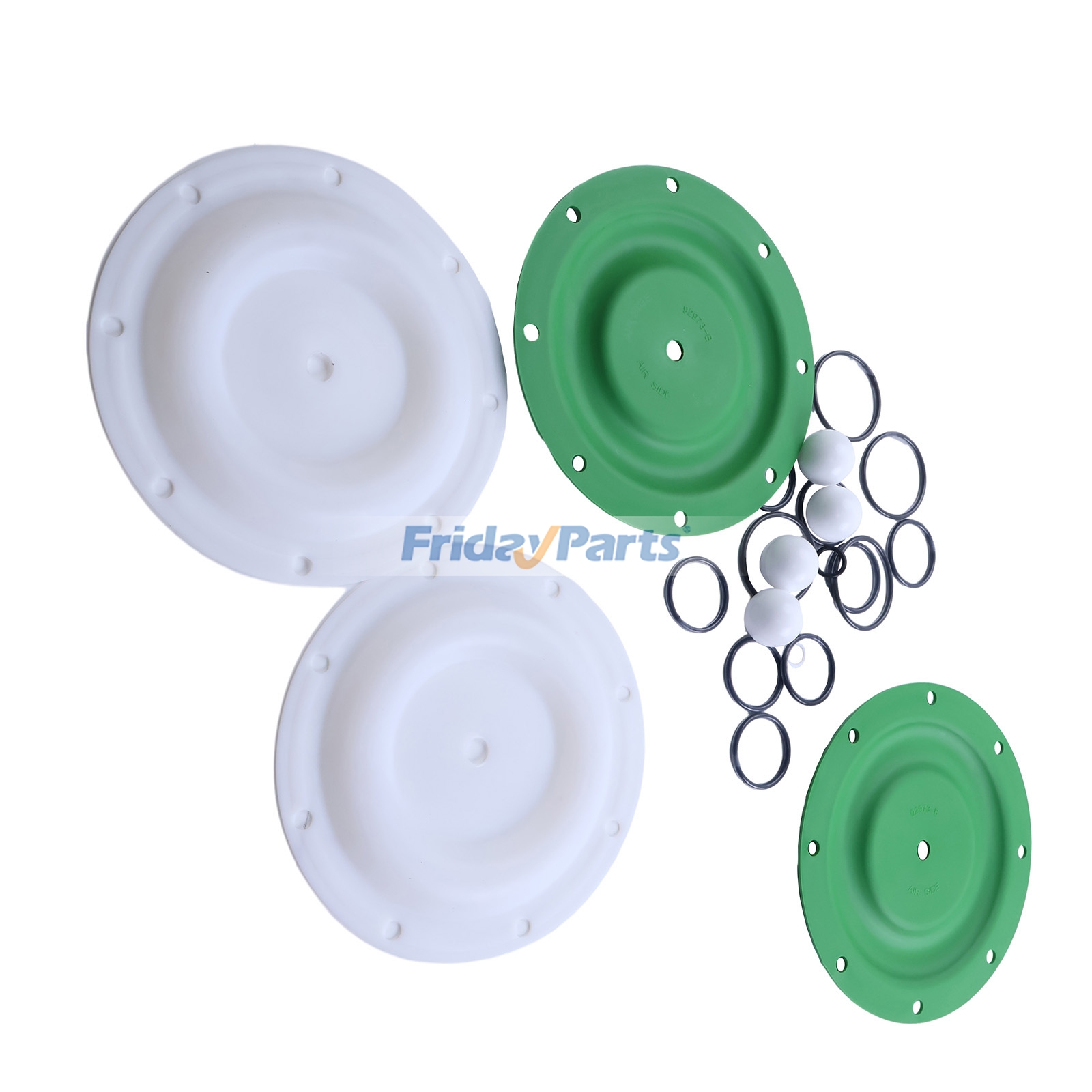 Kit de reparación de la sección de fluido 637161-44-C para bomba de diafragma doble operada por aire Ingersoll Rand ARO