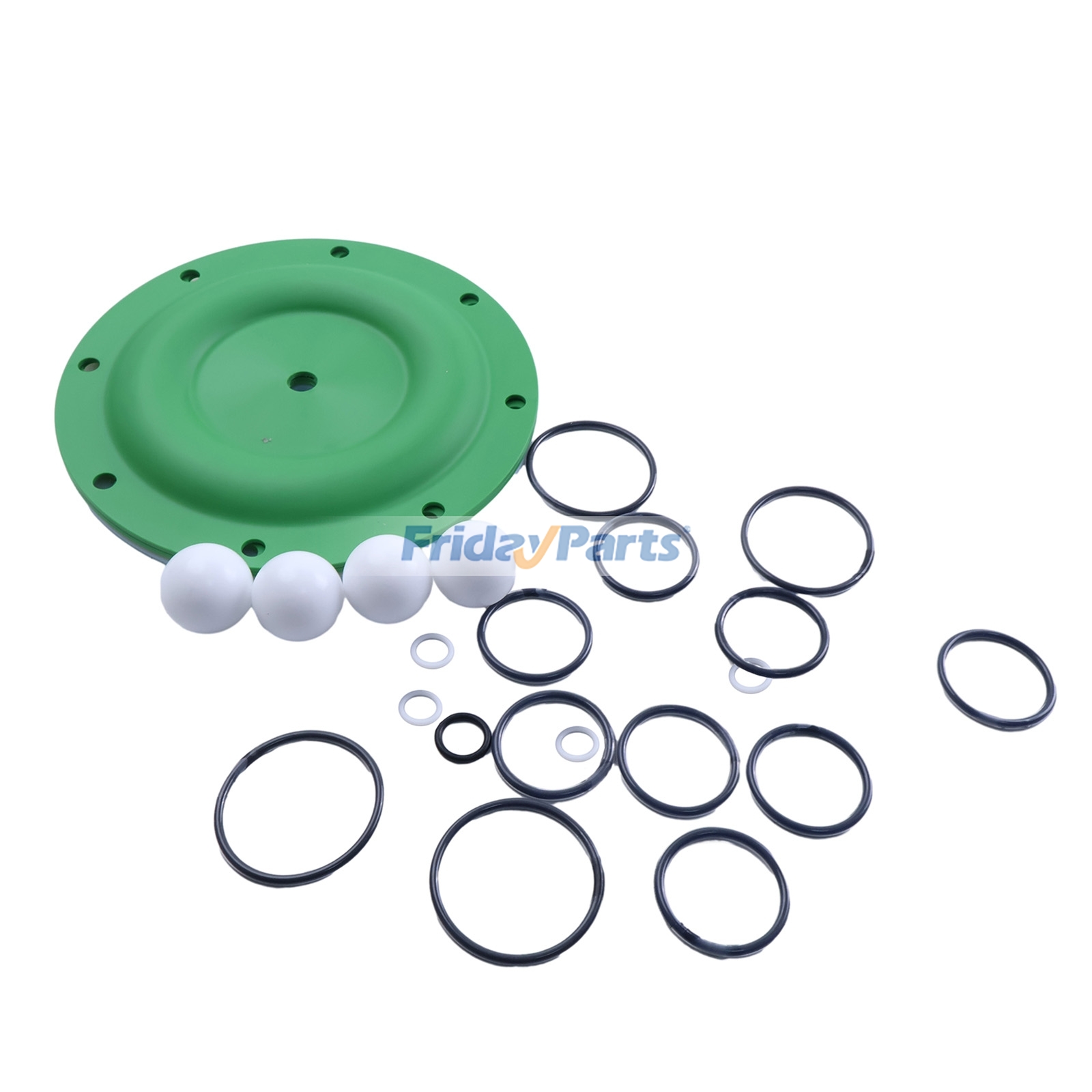 Kit de reparación de la sección de fluido 637161-44-C para bomba de diafragma doble operada por aire Ingersoll Rand ARO