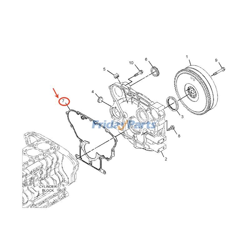 Flywheel Housing Gasket for Engine,Excavator,Loader