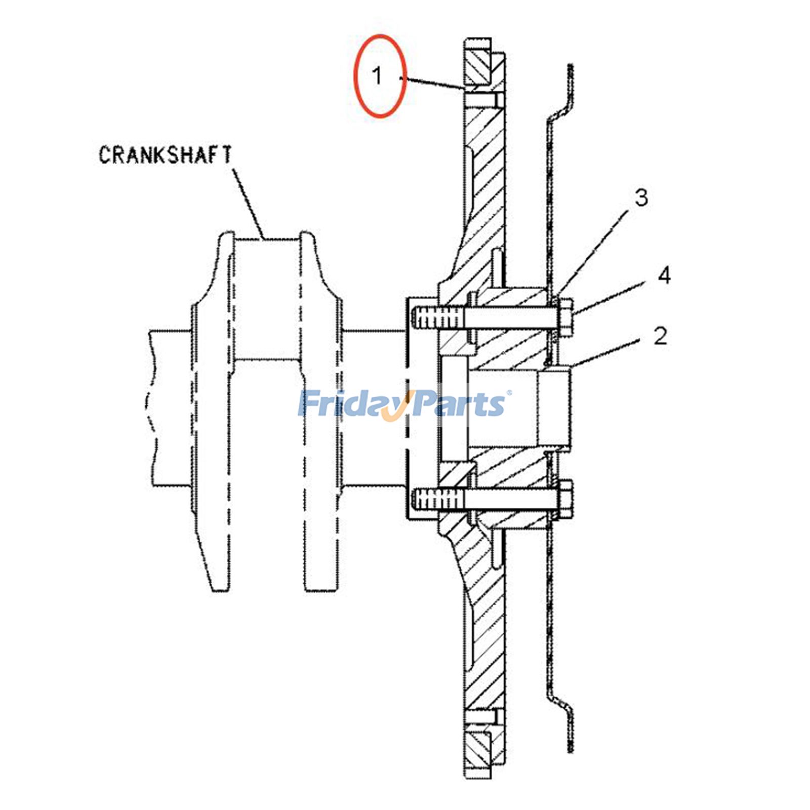 Volante 126-5875 0R-9983 para motores Caterpillar CAT 3116 3126 3126B 3126E C7