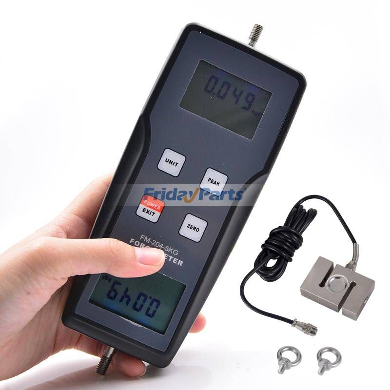 FM-204-1000K 9800N 1000kgf 2200Lbf デジタルフォースゲージ プッシュプルゲージ ダイナモメーター 外部ロードセルセンサー付き ピークトラックモード 0.5% 精度