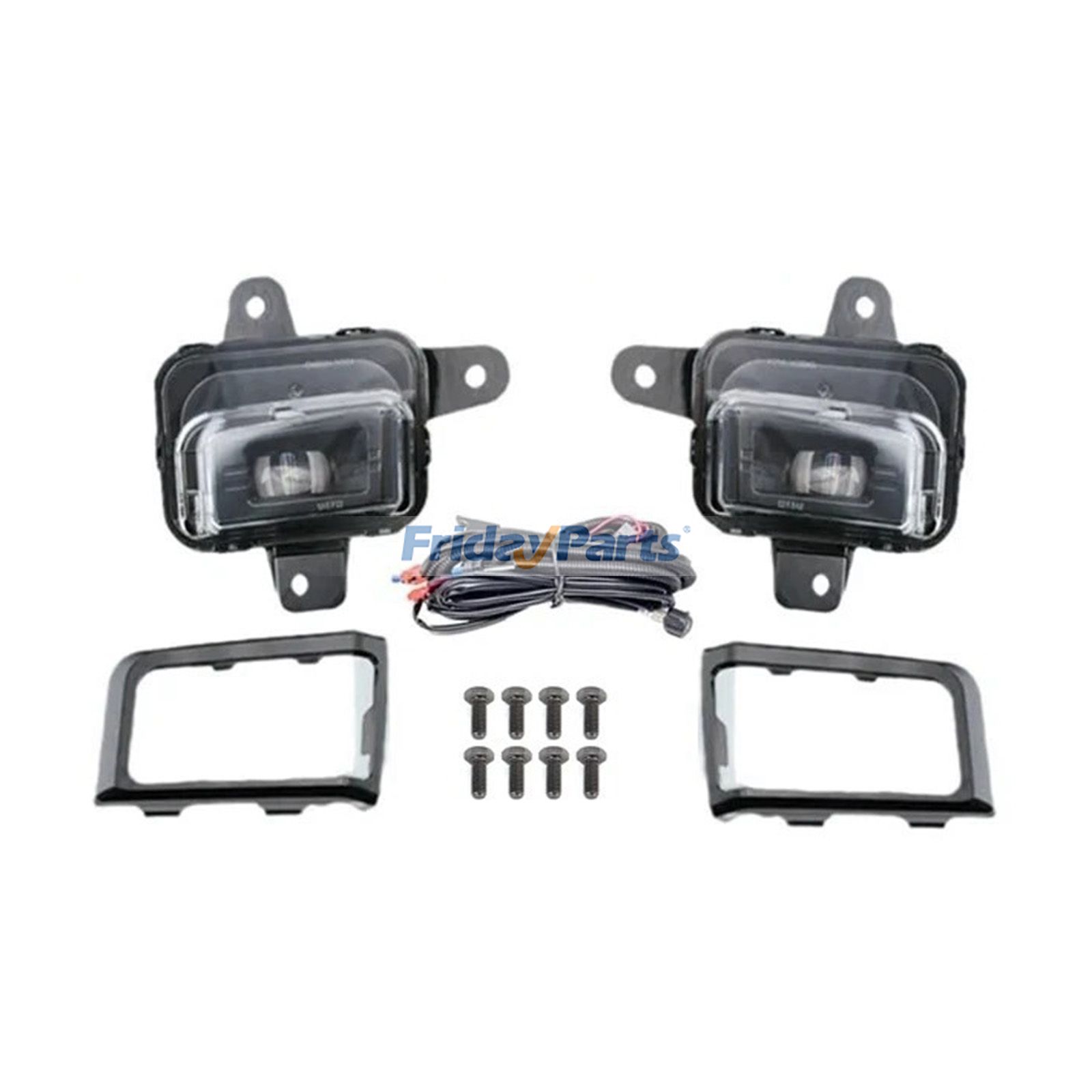 Fog Light Set With Switch Wires Bezel 84550846 84550845 for GMC Sierra 1500 2.7L L4 3.0L L6 5.3L 6.2L V8 2022-2025
