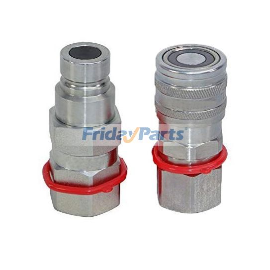 ASV RC50 RC60 RC85 5/8" SAE フラットフェイス油圧クイックコネクトカプ​​ラセット