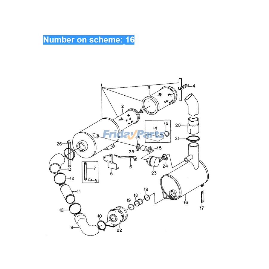 Muffler Silencer for Tractor