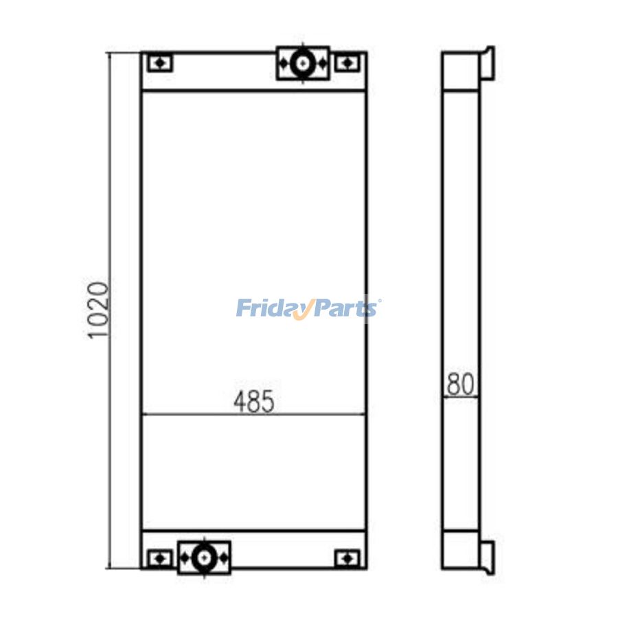 Refroidisseur d'huile hydraulique Pour CASE