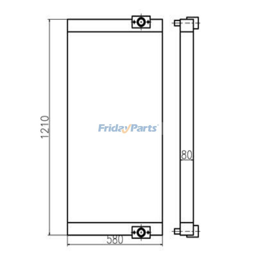 Für Case Bagger CX360B Hydraulikölkühler