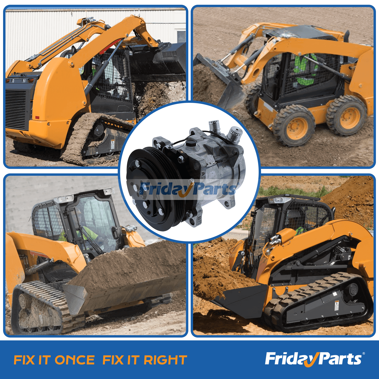 SD5H11 A/C Compressor 6372 84321961 47741862 for CASE Loader TR340 TV380 SV250 SV280 SV300 TR270 SV340 TR310 TR320 SR200 SR210 SR220 SR240 SR250 SR270