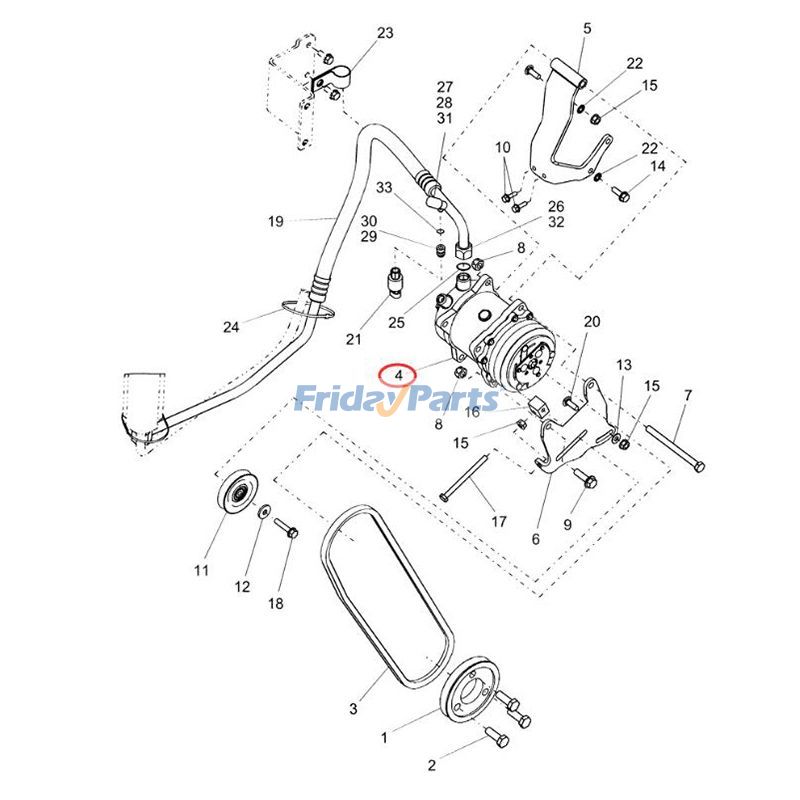 FridayParts 12V SD5H11 A/C Compressor