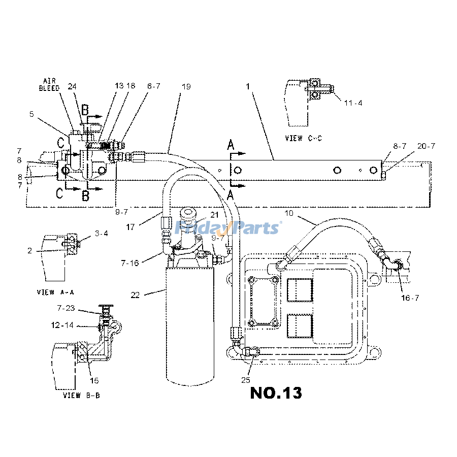 Fuel Line Regulator Valve 104-1706 For Caterpillar 3176B 3176C 3196 C-10 C-12 Engine CAT 65E 75C 75D 75E 85C 85D 85E 95E 345B 365B R1600 R1700