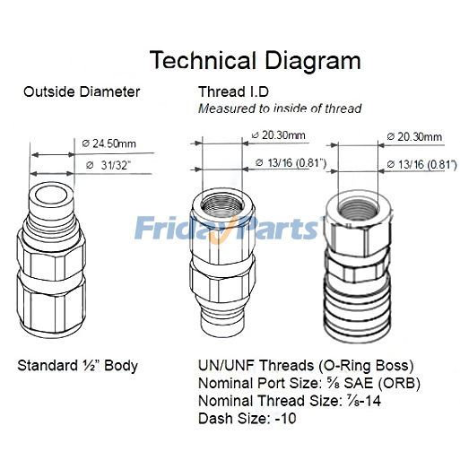 erpillar CAT5/8" SAE Flat Face Hydraulic Quick Connect Coupler Set For CAT Excavator