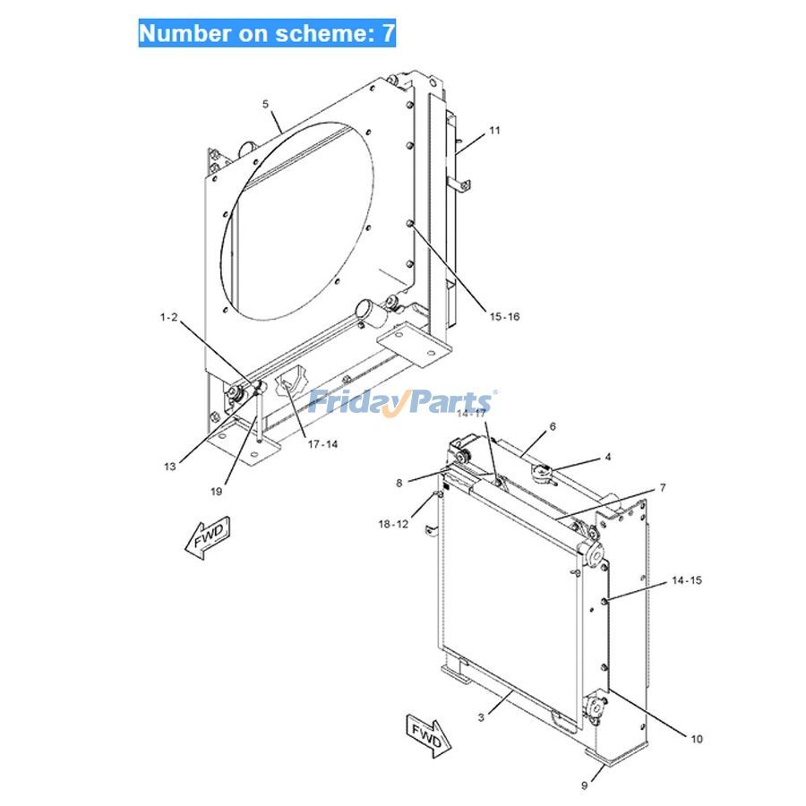 Für Caterpillar Bagger CAT 306E Motor C2.6 Hydraulikölkühler 363-6282