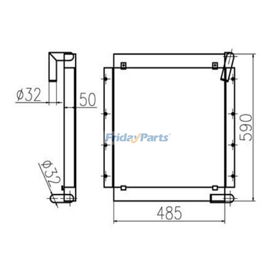 Für Caterpillar Bagger CAT 307 Hydraulikölkühler