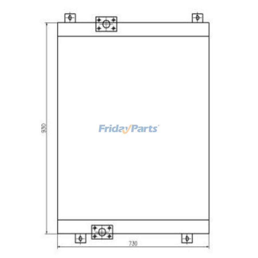 Pour excavatrice Caterpillar CAT 322C 322C L 325C 325C L moteur 3126B refroidisseur d'huile hydraulique 205-4962pourPour CAT