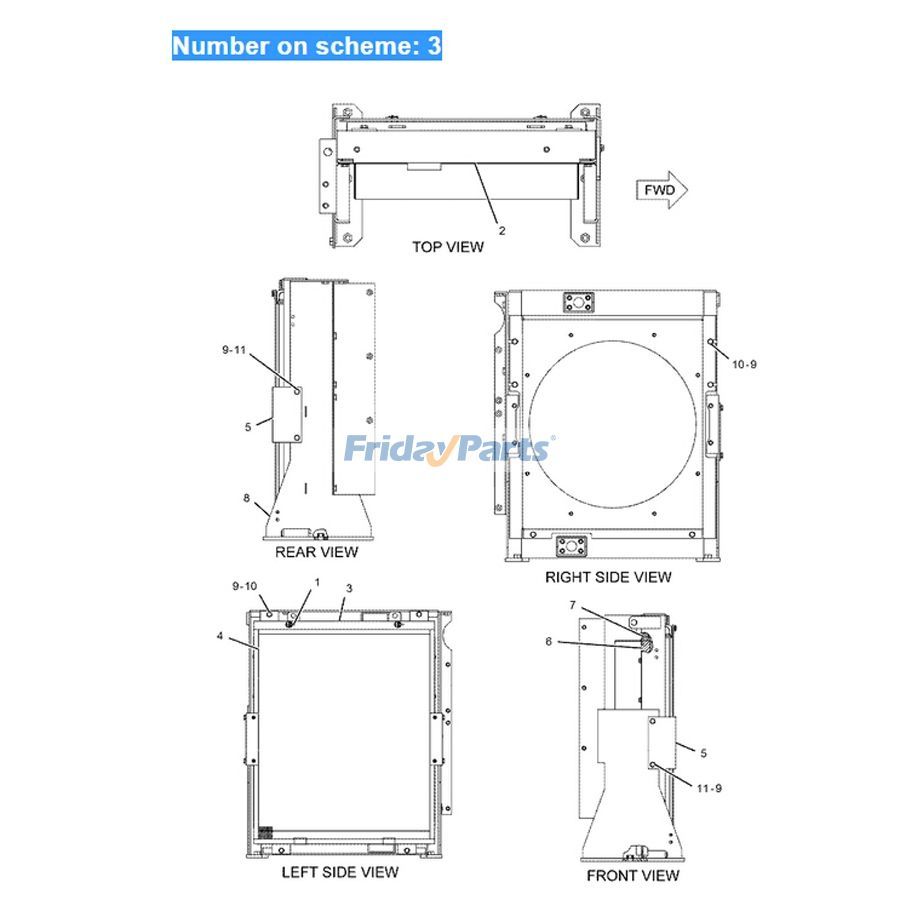 Refroidisseur d'huile hydraulique CAT erpillarpour Pelle