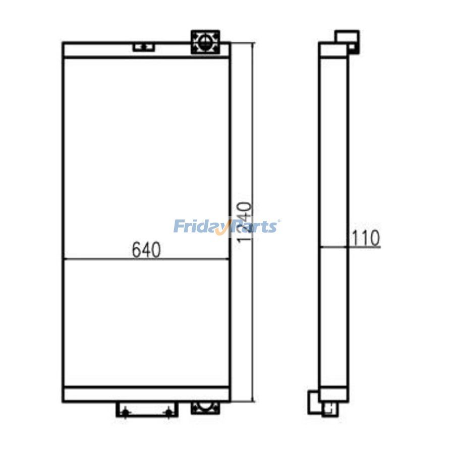 Für Caterpillar Bagger CAT 340D Hydraulikölkühler