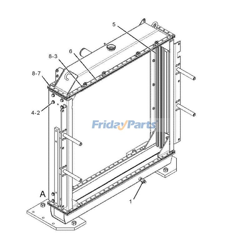 Noyau de radiateur de réservoir d'eau CAT erpillar ASS'Ypour Pelle