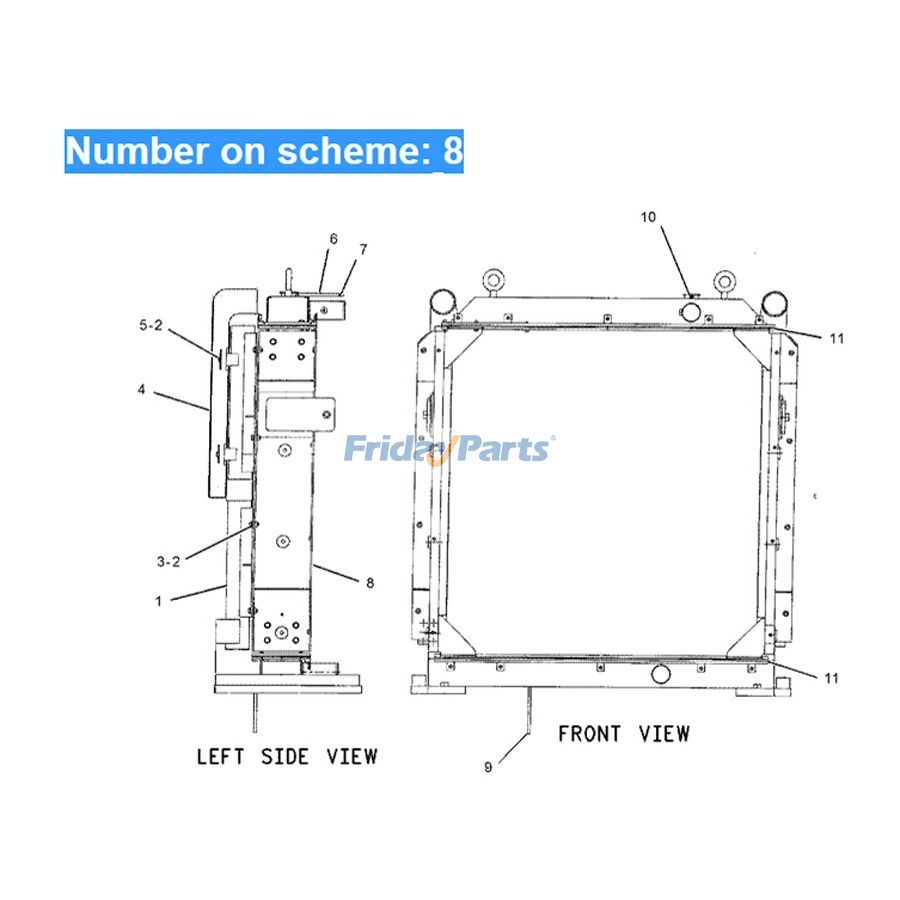 Für Caterpillar Bagger CAT 365B 365B II 365B L Motor 3196 Hydraulikölkühler 162-6274 210-8120
