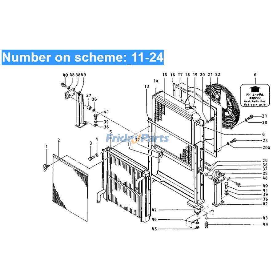 Für Caterpillar Bagger CAT E120 E140 Hydraulikölkühler 096-7689 1R-7857